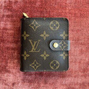 LOUIS VUITTON Monogram Compact Zippe Zipped Wallet 👛